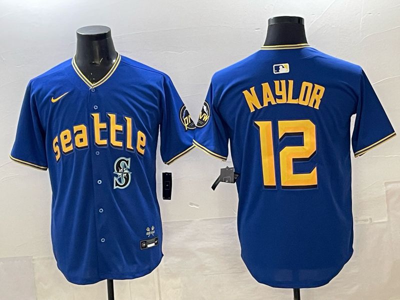 Men Seattle Mariners #12 Naylor blue Game Nike MLB 2025 Jersey 007
